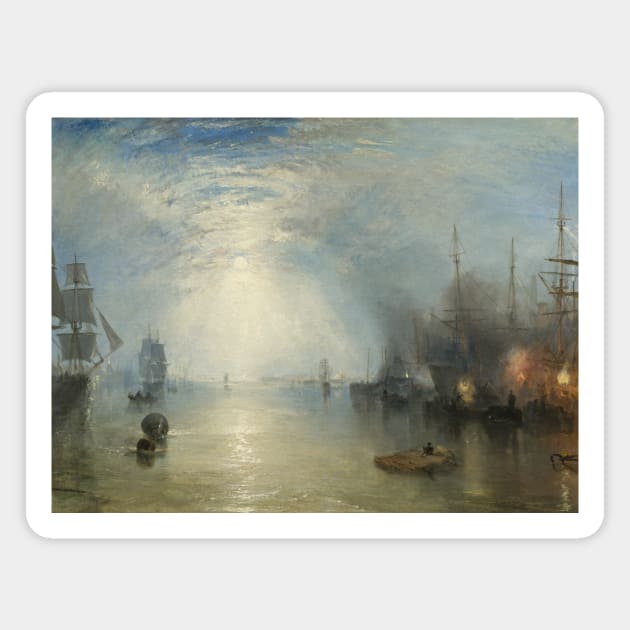 Keelmen Heaving in Coals by Moonlight by J.M.W. Turner Magnet by Classic Art Stall